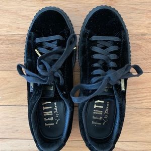 Fenty Puma Black Velvet Sneakers